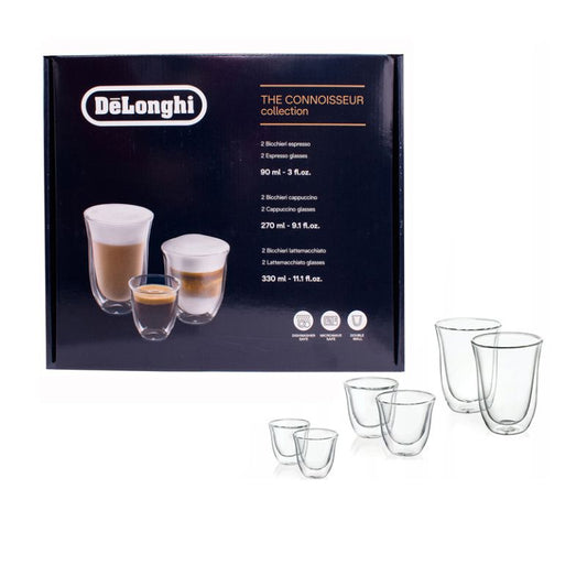 Delonghi Connoisseur Collection Coffee Glasses Set of 6