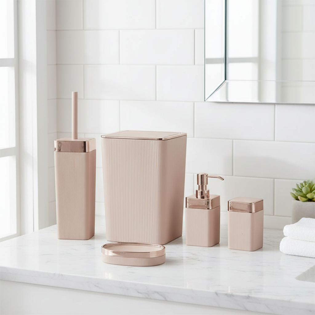 Still Eco Bathroom Set of 5 PCs Cuppucino