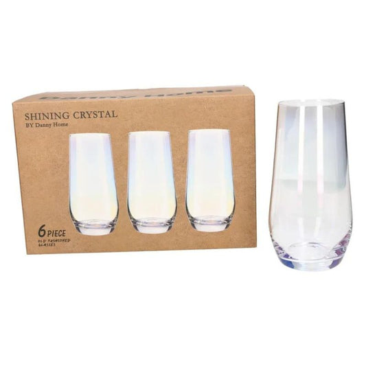 Drinking Long Glass Set White 550ml (Set of 6)