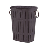 Bamboo Laundry Basket With Rope Brown