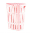 Bamboo Laundry Basket Pink Powder