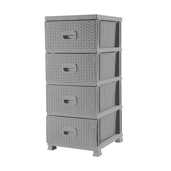 Rattan Economy Commode Grey
