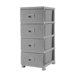 Rattan Economy Commode Grey