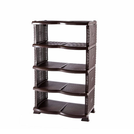 Rattan Eco Shoes Rack Brown