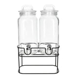 Glass Dispenser With Black Iron Stand 2300ml