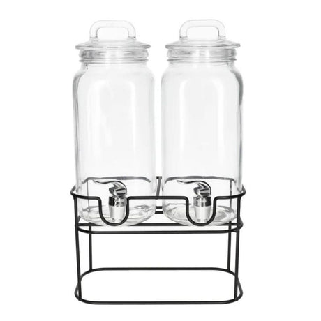 Glass Dispenser With Black Iron Stand 2300ml