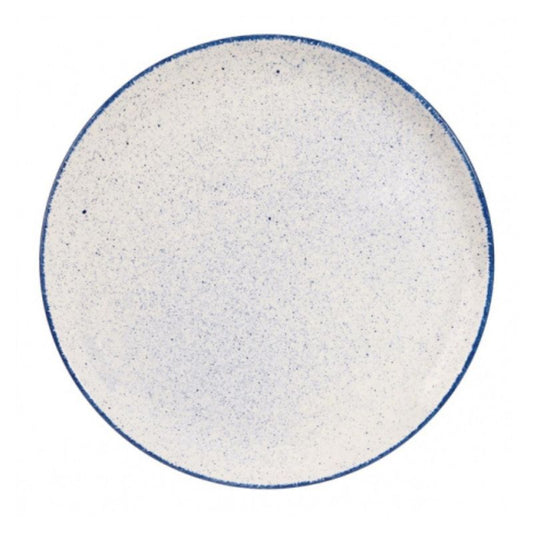 Round Serving Plate White With Blue Line 8.75"