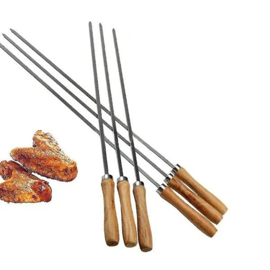 Stainless Steel BBQ Tandoor Kabab Skewers Set of 3pcs