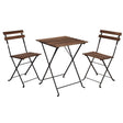 Bistro Set Black Frame 3pcs