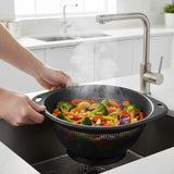 Vegetable Drainer Basket Plastic Black