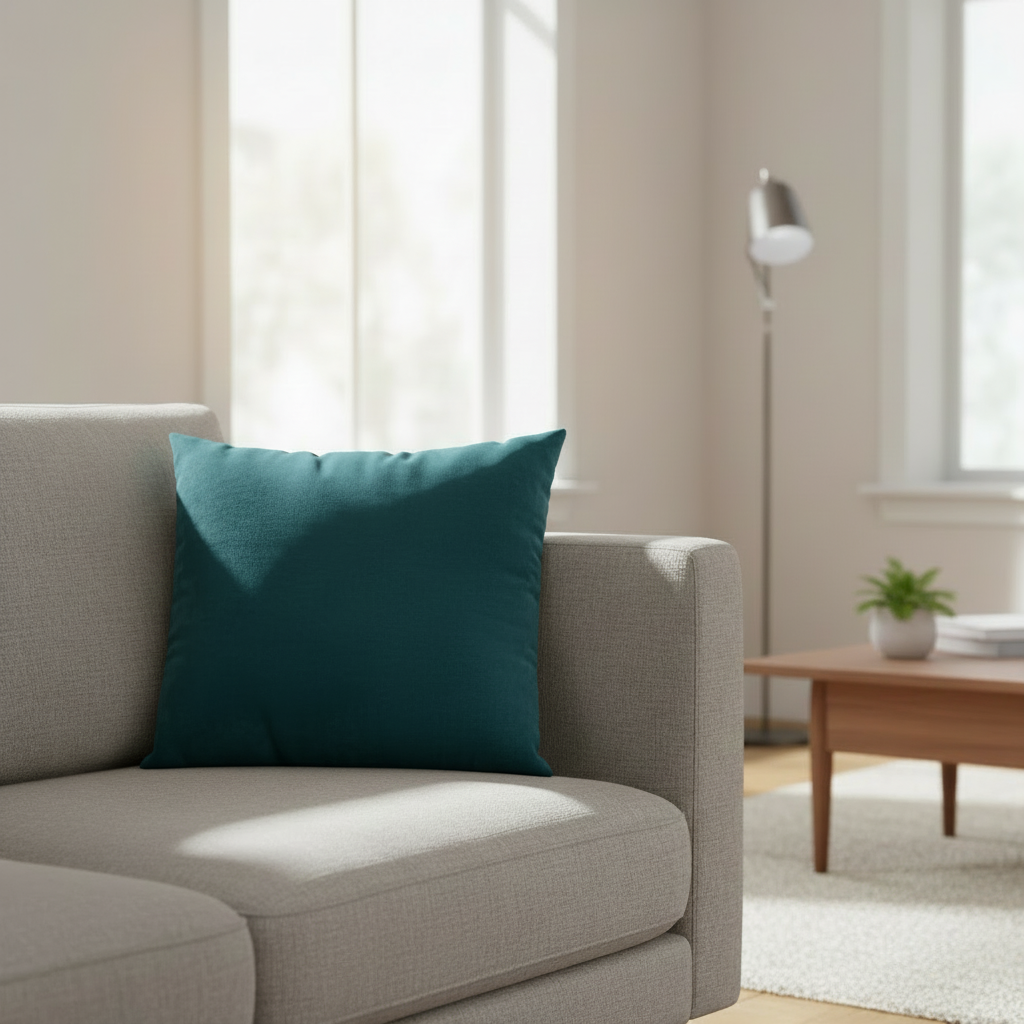 Velvet Cushion 45x45cm Blue Petrol