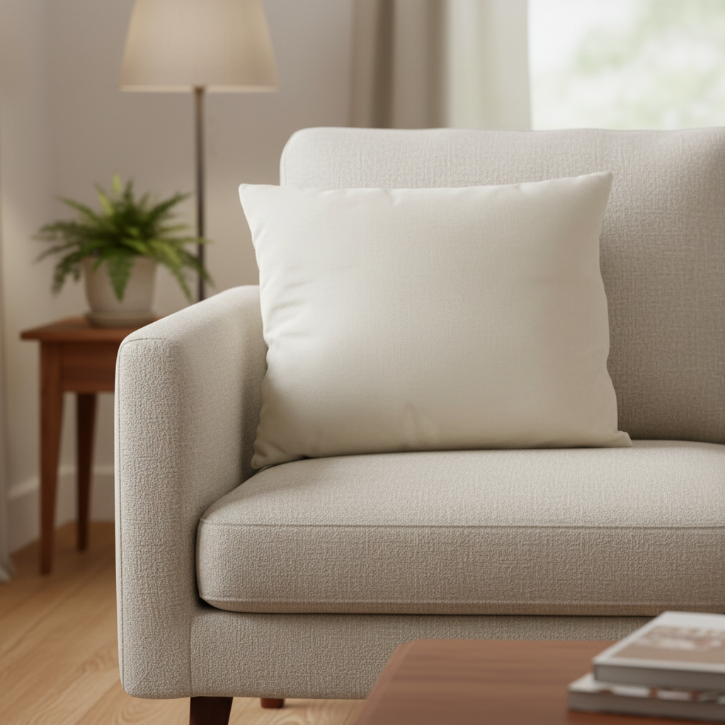 Velvet Cushion 45x45cm Off-White