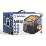 Westinghouse black digital air fryer, 6.5L countertop model with viewing window
