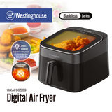 Westinghouse black digital air fryer with viewing window and smart cooking features