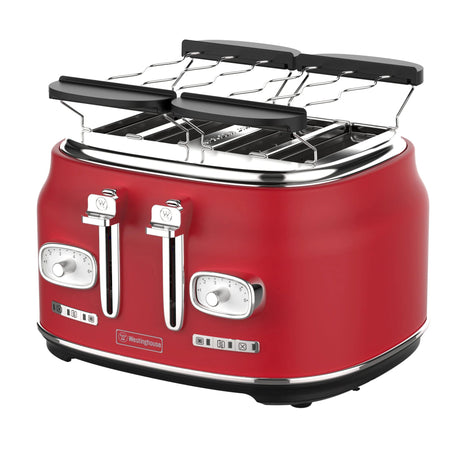 Westinghouse Retro 4 Slice Toaster Red