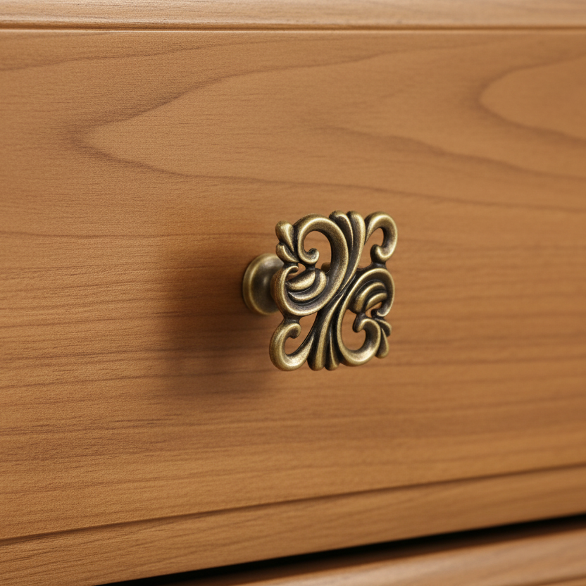 Classical Furniture Knob Antique Brass (Made in Italy)