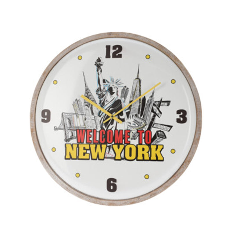 Wall Clock Metal MDF 64cm