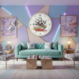 Wall Clock Metal MDF 64cm