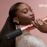 Airwrap I.D., long barrel, straight+wavy model HS08 Amber Silk