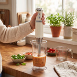 Westinghouse Retro Hand Blender White With Beaker
