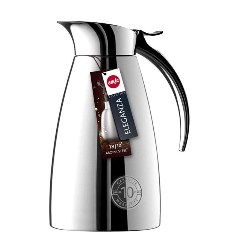 Emsa Eleganza Dishwasher Proof Vacuum Flask 1.0 Liters Stainless Steel