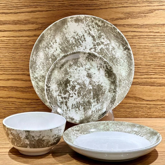Porcelain Dinner Set Grey (24 Piece Set)