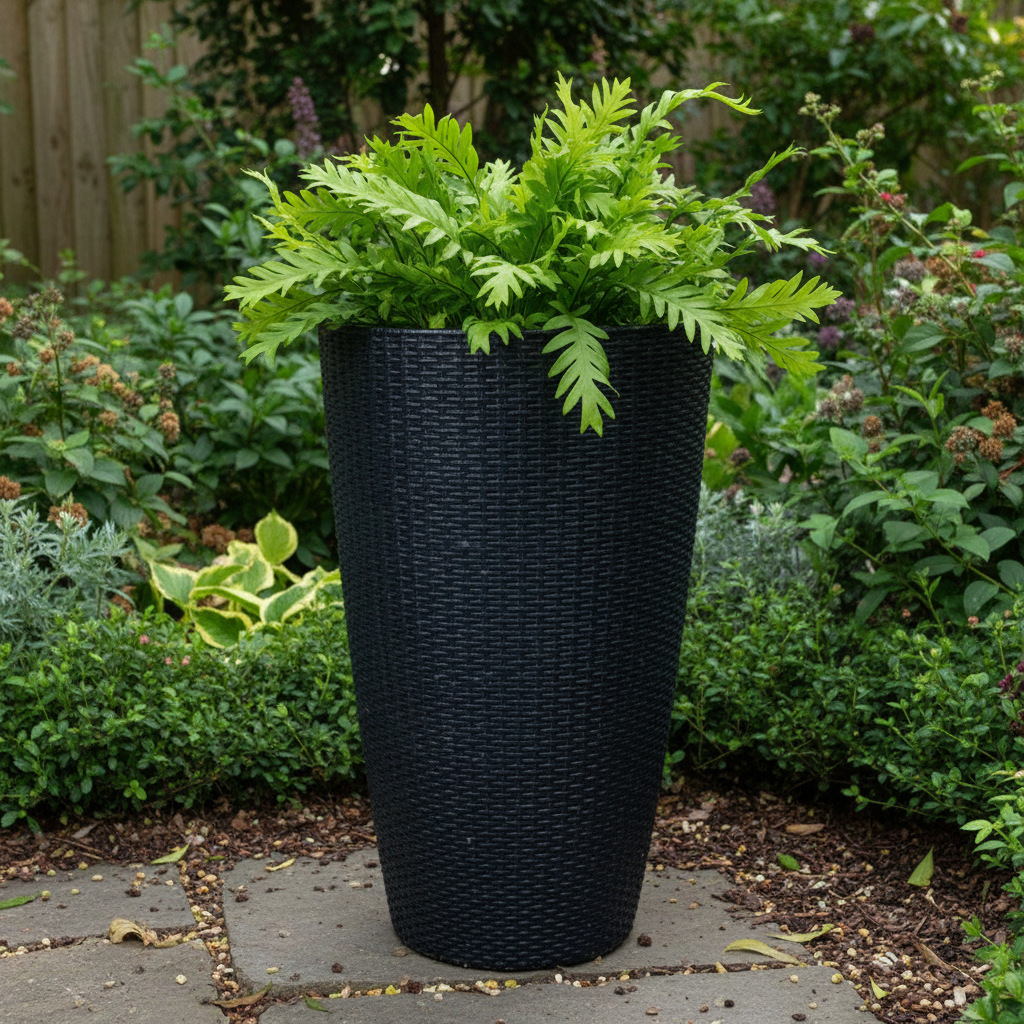 Fibre Planter Black Large