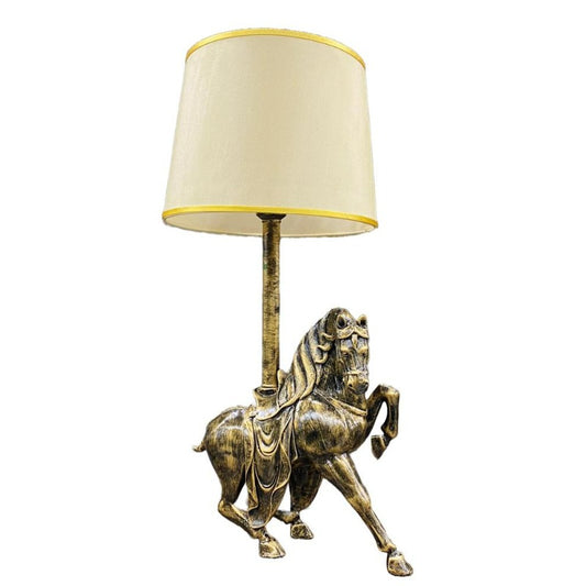 Antique Golden Horse Table Lamp by JB Saeed Studio Complete Home