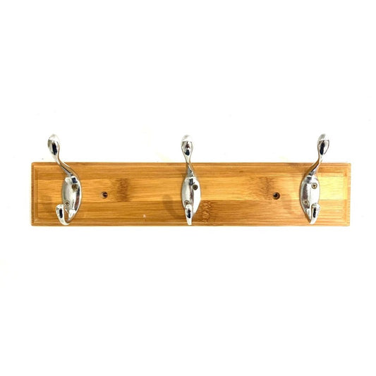 Wooden Hooks Strip 3 Hooks