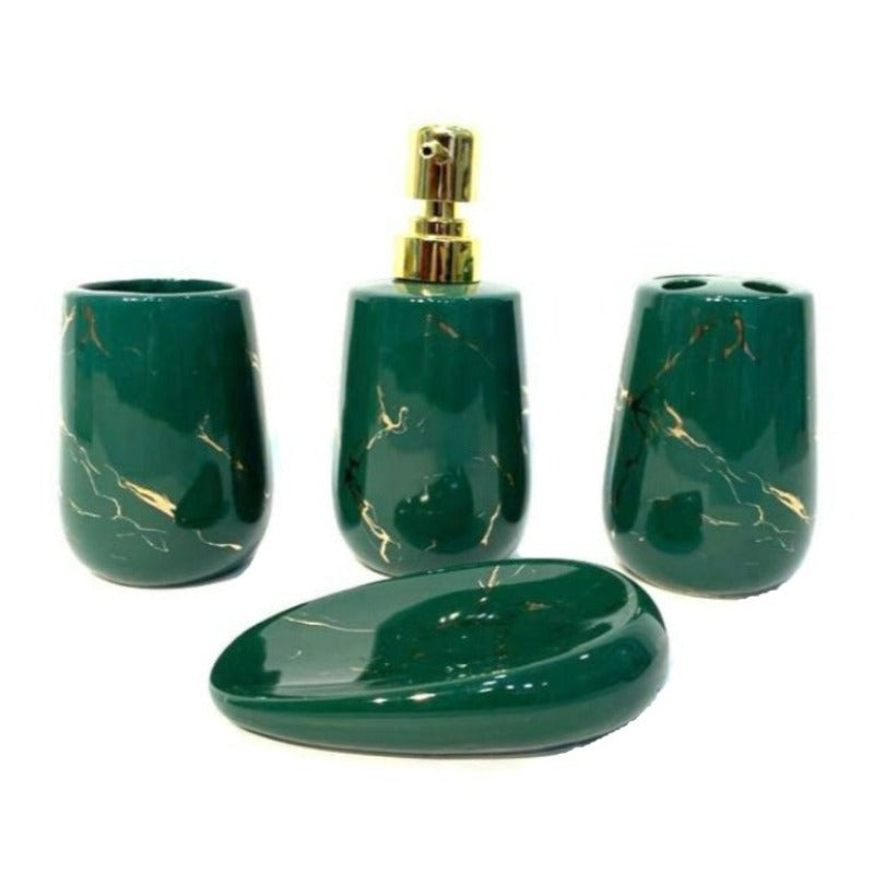 Green and Gold Bathroom Set by JB Saeed Studio Complete Home Solution