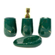 Green and Gold Bathroom Set