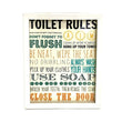 Toilet Rules Wall Frame