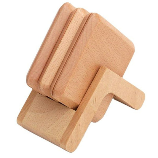 Table Coaster Beige Wood