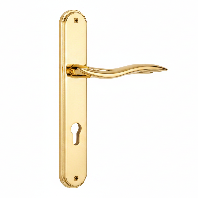 Handle On Plate Fly Polished Gold