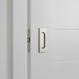 Sliding Handle Oval Rectangular Satin Nickel