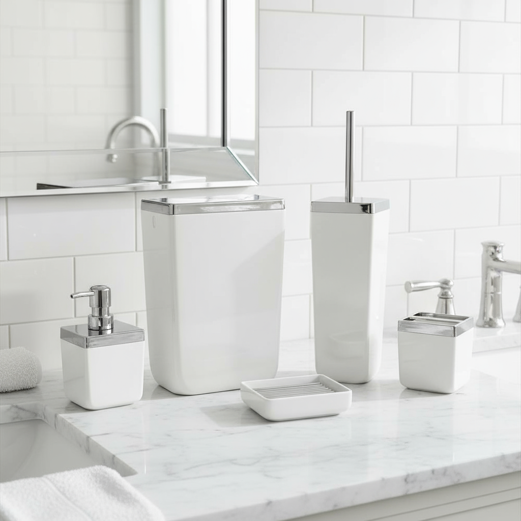 Prima Nova Toskana 5pc Bathroom Set White