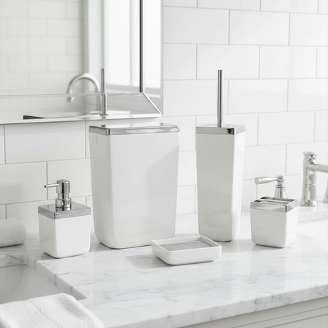 Prima Nova Toskana 5pc Bathroom Set White