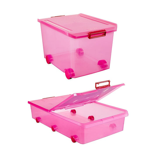 Fuchsia Set of 2 Storage Boxes 60L, 63L