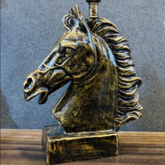 Bronze Horse Face Table Lamp