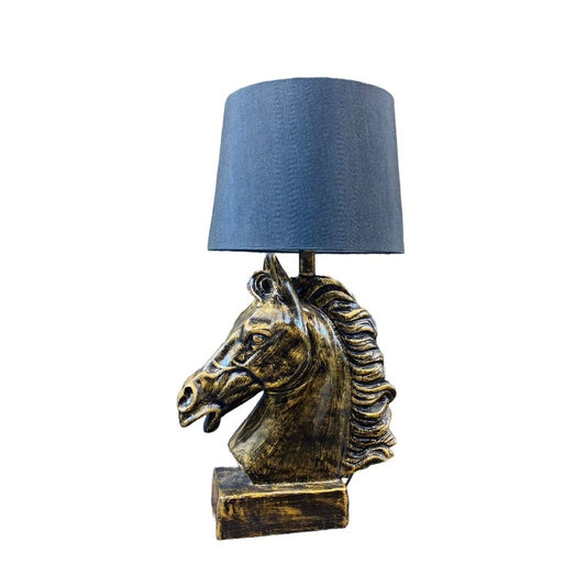 Bronze Horse Face Table Lamp