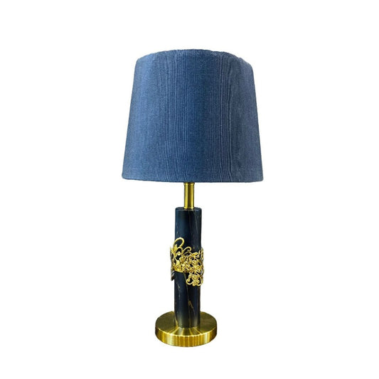 Crown Style Black Marble Table Lamp