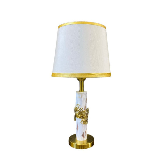 Crown Style White Marble Table Lamp