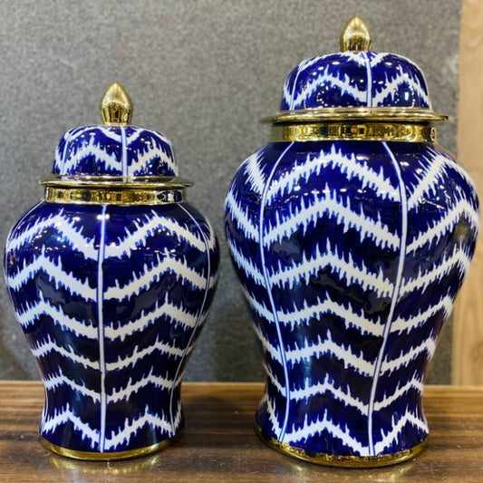  Blue Bliss Ceramic Vase (Set of 2)