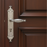 Brass Handle Queen On Plate Silver Plated (Made in Italy)