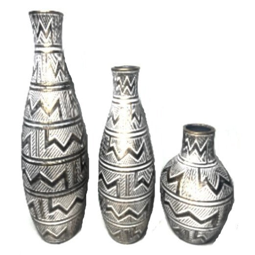 Monochrome Ceramic Vase (Set of 3)