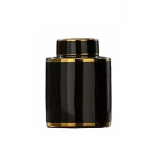 Black Elegance Ceramic Vase Small