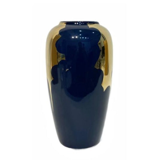 Blue/Gold Ceramic Vase Large