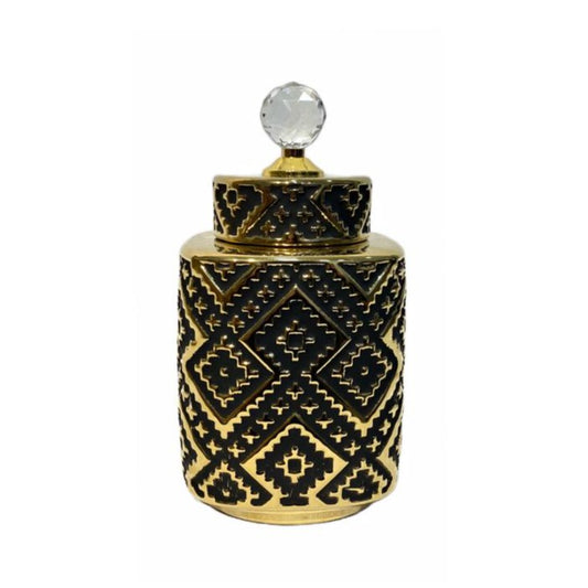 Black Glamour Ceramic Vase Small