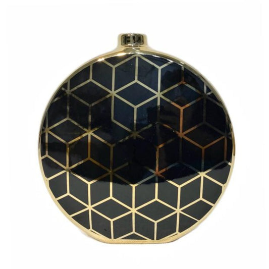Black And Gold Ceramic Vase Large