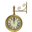 Double Sided Wall Clock Gold